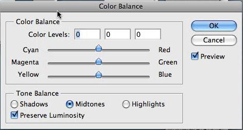 - Color Balance: manually edit the red, green, blue, cyan, magenta and yellow balance in an image. - Brightness/Contrast: a simpler way of editing light and dark levels.