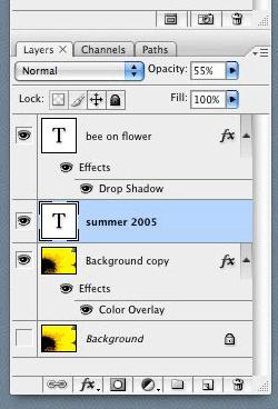 Notice the example below the Layers palette is located next to the main image s lower-right corner: This is the Layers palette (you can see the tab labeled