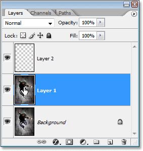 Select the Contents of a Layer (Photoshop CS and earlier) In Photoshop CS and earlier, to select the contents of a layer, hold down Ctrl (Win) / Command (Mac) and click anywhere on the layer in the