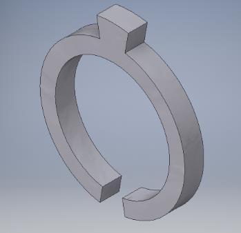 = 14 mm Ring Outer Radius = 19 mm Tab