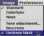S T E P 3 Unsharp Mask The Unsharp Mask function enhances the outlines of an image.
