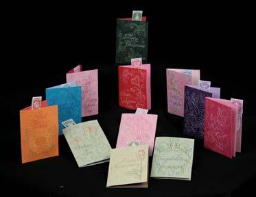 Stitched with Love Greeting Cards with Matching s and Envelopes This collection of cards is stitched on paper. Each of the 12 card designs has a matching lace bookmark.