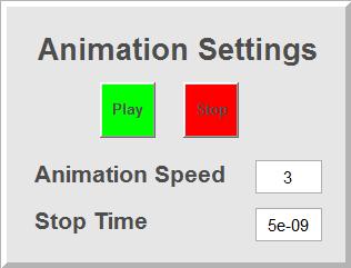 The user interface also has an Animation Settings Screen, shown in Figure 24, which makes it easy for students to control the animation.