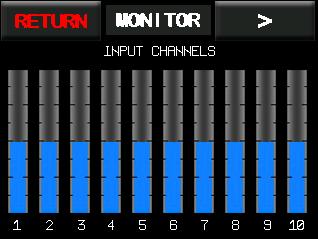 Channel Monitor screen Return Takes you back to the previous screen. Arrow Changes the page to the next 10 channels.