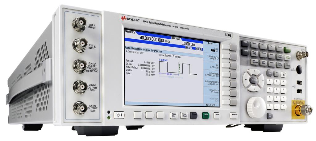 Keysight Technologies UXG X-Series Agile Signal Generator, Modified Version N5191A 10 MHz to 40 GHz frequency range 180 ns