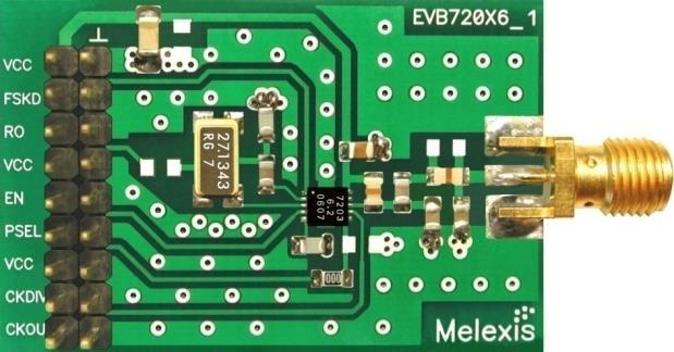 Features Fully integrated PLL-stabilized VCO Frequency range from 850 MHz to 930 MHz Single-ended RF output FSK through crystal pulling allows modulation from DC to 40 kbit/s High FSK deviation