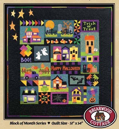 13 month program; finished size: 58 x 72 Cost: $20.00 per month for kit (kit price includes the wool, fabric and patterns for finishing the quilt top & Booville! 2nd Sat.