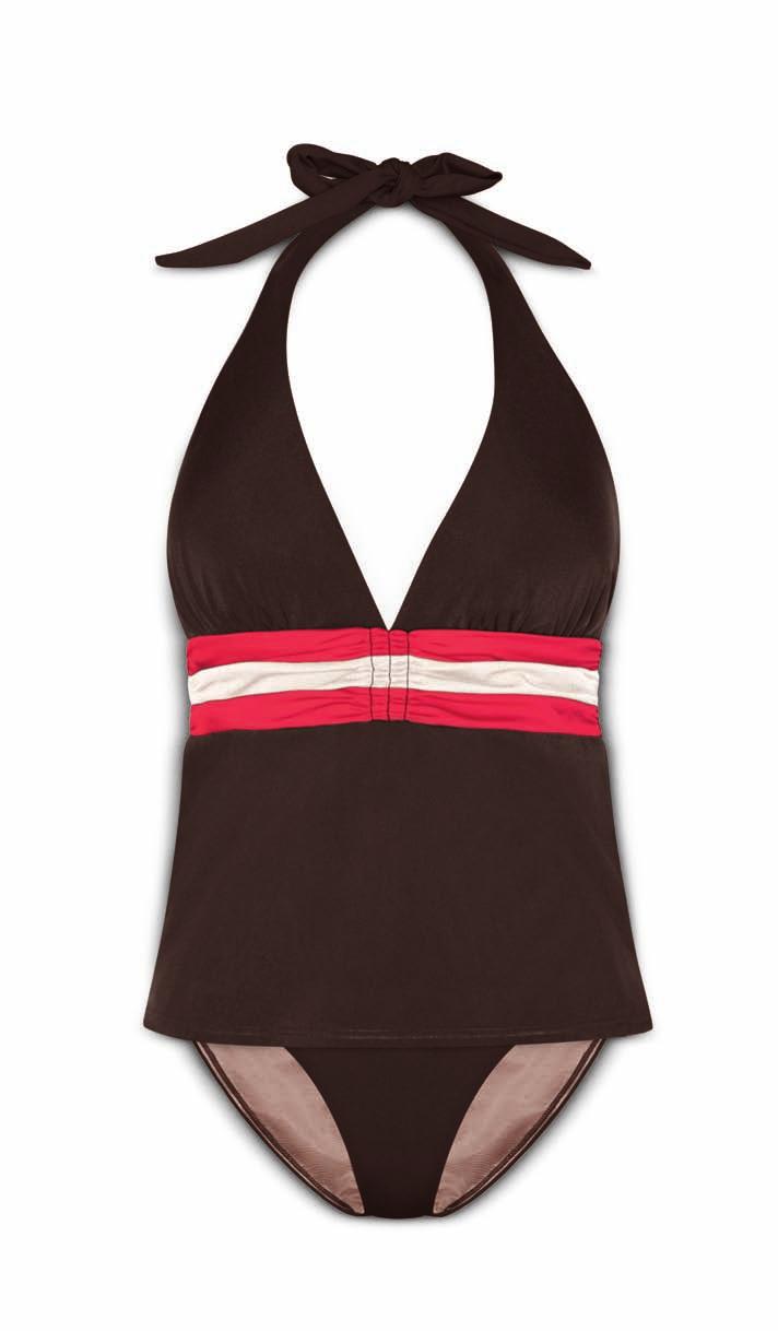 Structured Bikini Top Color blocking adds a slimming, stylish touch As comfortable as