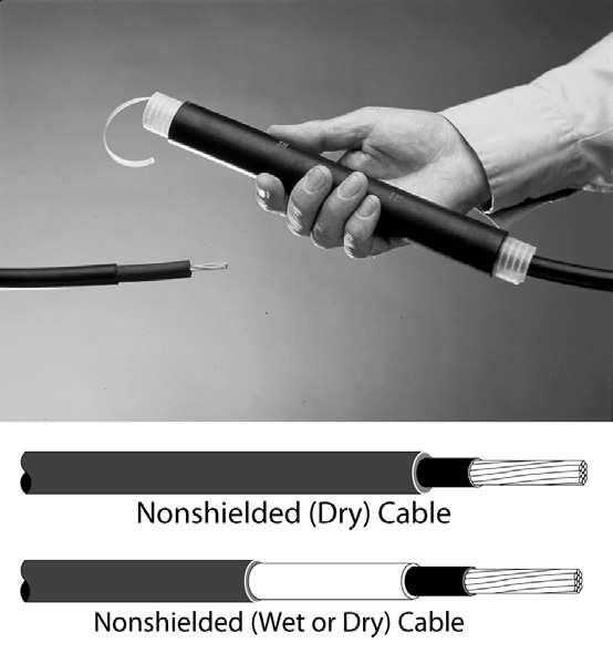 5/8 kv: Non-Shielded: Single Conductor (/C) 3M Cold Shrink Inline Non-Shielded Splice Kits 5740 Series The 3M Cold Shrink Splicing Products are designed using the proprietary cold shrink delivery