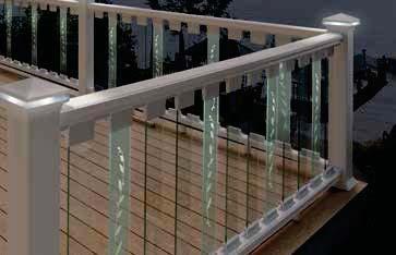 same rail Available in black and white GET THIS LOOK: White CXT Contemporary railing, Scenic Frontier balusters with glass baluster Lighting