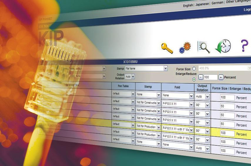 KIP 5000 SERIES: KIP 5000 series web based & network printing PRINTNET KEY FEATURES The integrated PrintNET viewer displays accurate graphics, photos and fine lines Create print jobs from Windows,