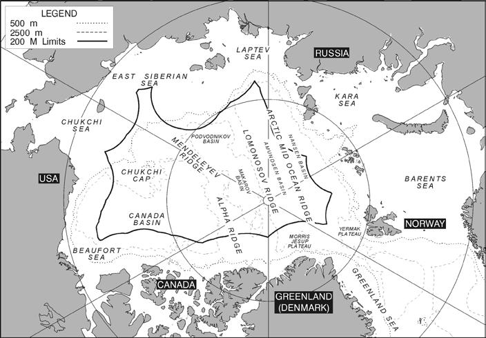 Today s Maritime Arctic (200 NM Exclusive Economic Zone) Hypothetical - Future Maritime Arctic (After UNCLOS Article 76) (Macnab