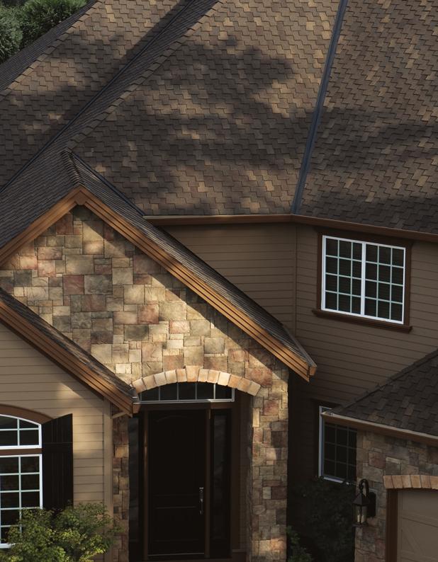 9 10 Roofing Choose a shingle with granules that play up the accent colors on your exterior. Also consider how the shingles shadowing can add dimension to your roof.