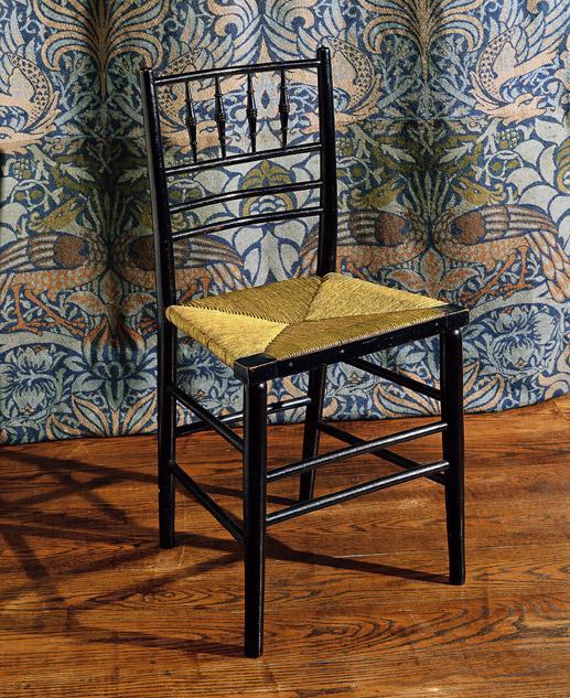 Artist: BACKGROUND: William Morris Title: Peacock and Dragon Curtain Medium: Handloomed jacquardwoven woolen twill Size: 12' 10 ½" X 11' 5 ⅝" (3.96 X 3.