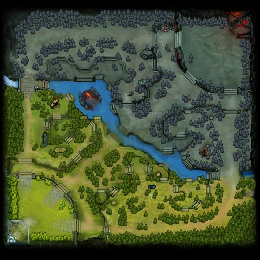 3.5 Discussion Figure 3.6: An example of Dota2 map. There are some statistical data from Dota2 Frankfurt major 2015. Teams who got first to ban and pick won 54 out of 99 games (54.