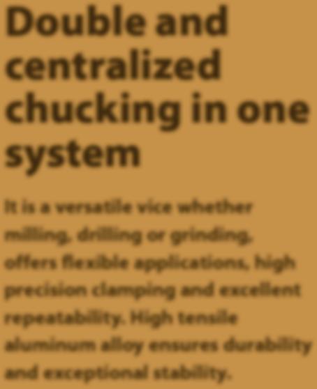 A centralized chucking system that always locates symmetrically on zero.