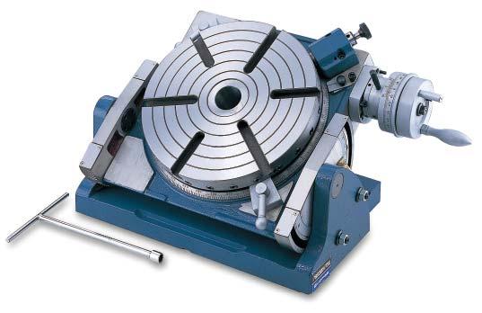 65 D-01 UNIVERSAL TILTING ROTARY TABLE Model: HUT-300 QUICK MANUAL INDEXING. Suitable for milling, boring, shaping, drilling, dividing, setting angles and for circular cutting.