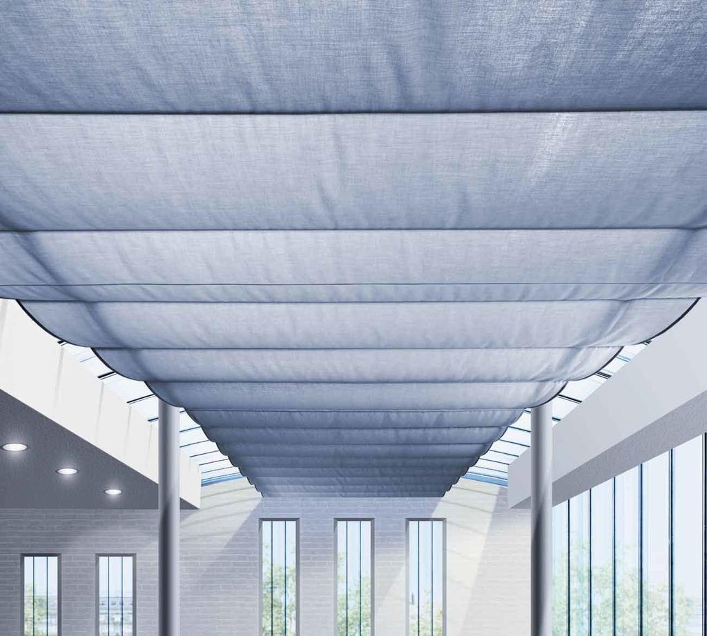 Skylight Shading System Silent Gliss 8700 A strong and technically advanced glass roof shading system.