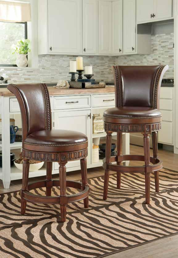 NORTH SHORE (Dark Brown) D553-224 (1/CN) D553-230 (1/CN) Faux leather upholstery cushioned seat and back