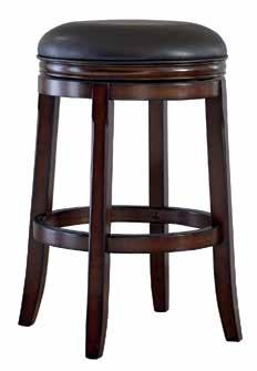Tapered and flared with beautiful lines, the bar stool s cherry-tone finished frame is