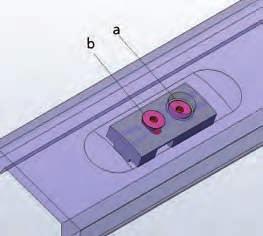 The standard fore-end elevation can be moved in the longitudinal direction and adjusted in two steps in the vertical direction. To remove it from the stock, undo the screws (a).