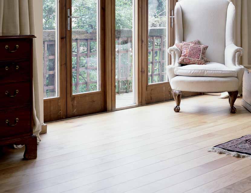 Junckers Solid Wide Board Flooring The Wide Boards are made of 100% solid hardwood and are produced 20.5mm thick and are one solid plank available in either 1500mm, 1800mm, 2100mm or 2400mm lengths.