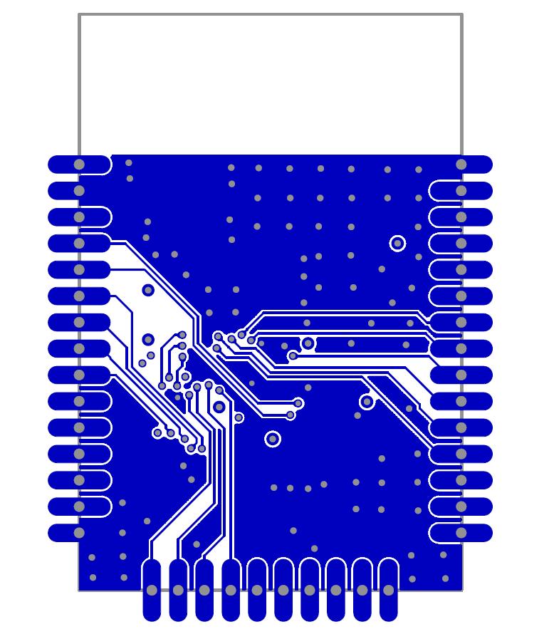 QN9083 WLCSP module board PCB layout top and bottom