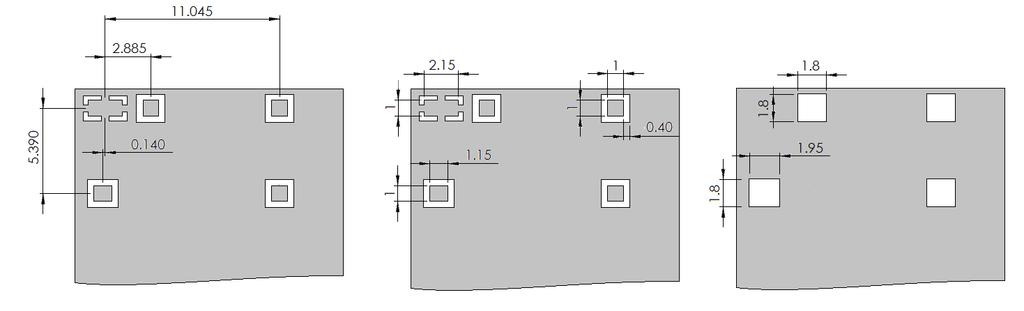 5. PCB layout The antenna is developed for optimum performance when mounted on a ground plane, and is therefore very suitably mounted on a printed circuit board, where all empty space in the layout