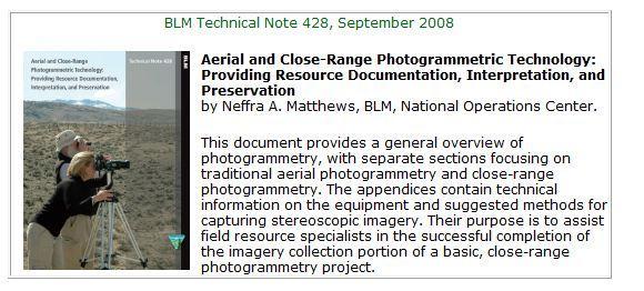 ting): e.g., mineral photography Photogrammetry Special types: