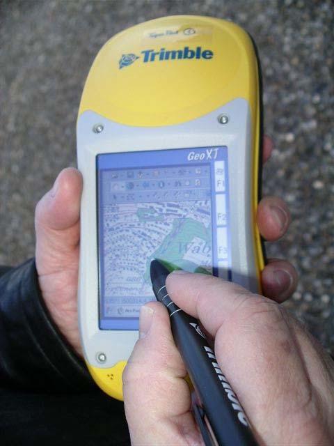 Fig. 8: The TopoPad is the new tool for field checks As it is hard to get an