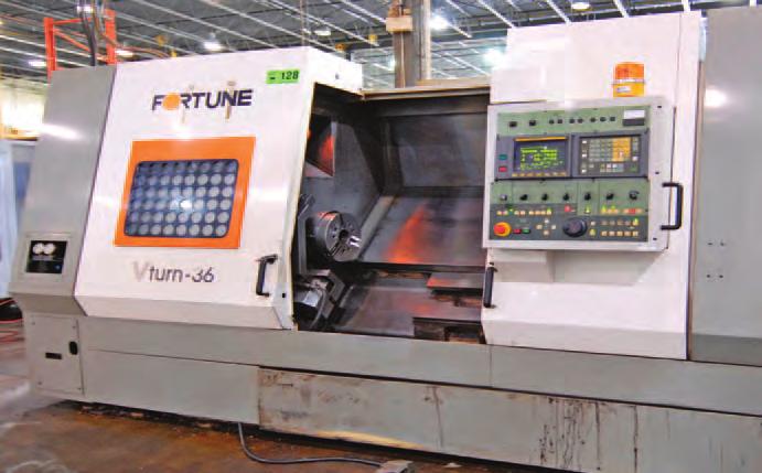 drive, 12 station turret, tool pre-setter, travels; X 11 Z 41, chip conveyor and coolant S/N: 93934 FORTUNE () VTURN 36 CNC