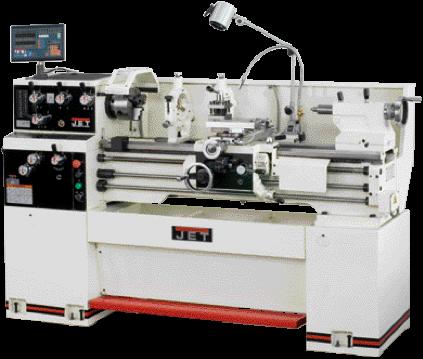 LATHES GH-1440W-3 Pull-out chip tray on front LATHES Steady rest and follow rest GH-1440W-3 METAL LATHE WITH 3-AXIS DIGITAL READOUT JET-exclusive acceptance report with certified tolerances (DIN