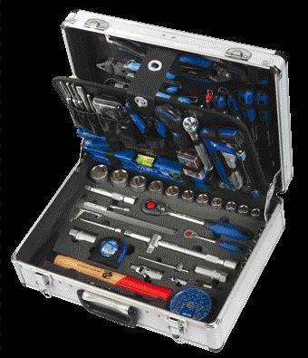 WILTON TOOLBOX WILTON ALU TOOLBOX (90- OR 88-PIECES) Assorted WILTON quality handtools in a robust aluminium alloy box arranged on 4 tool mounting plates Plate 1 and 2