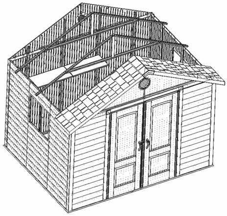 Connect Outer Roof Panels to the Gable and Gable Note: You may