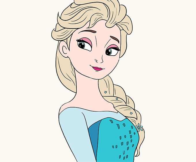 How to Draw Elsa from Frozen Easy Fast Since its release in 2013, Disney's feature film Frozen has become a beloved addition to the Disney princess movie collection.