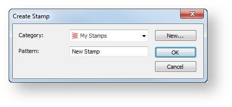 Enter a name for the new stamp and click OK.