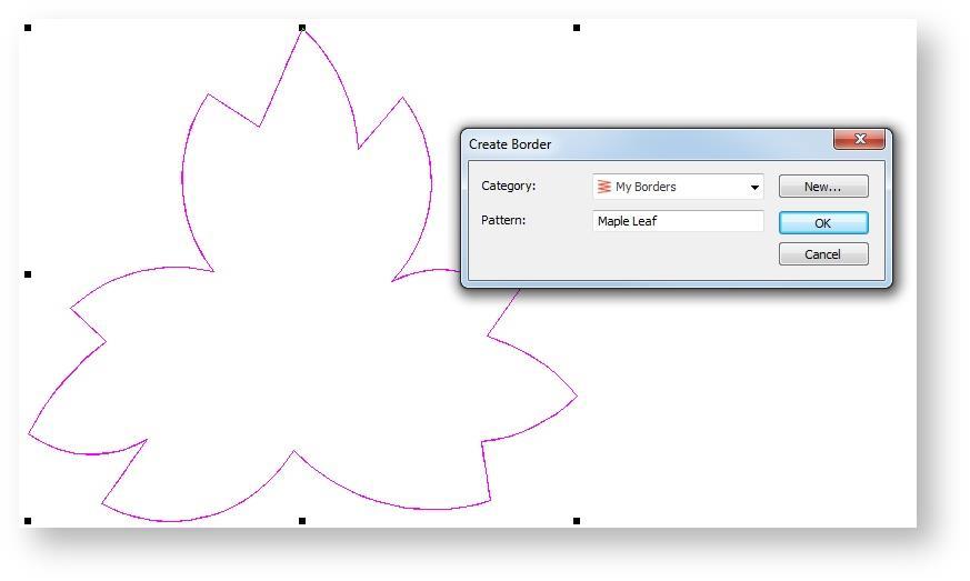 Custom borders CUSTOM BORDERS Use Digitize > Digitize Closed Shape to create closed shapes using either outline or fill stitching. Left-click for corner points, right-click for curves.