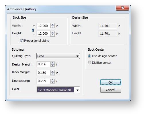 Ambience quilting AMBIENCE QUILTING The Outlines & Offsets tool is sometimes used to create echo quilting designs. However, there are limitations with this method.