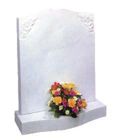 All our marble headstones are made from fine Italian white marble.