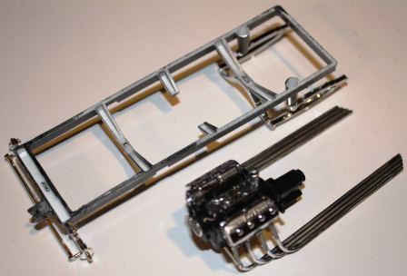 8 There are 3 gluing points to attach the engine to the chassis, 2 at the rear of the