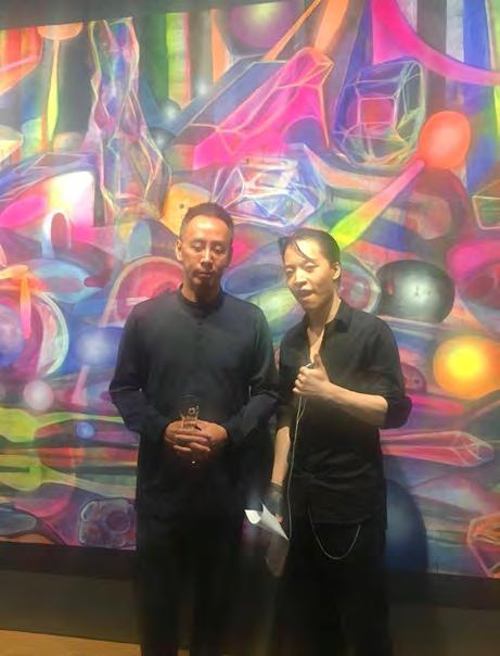 Interviews with Painter Huang Yuxing In the exhibited work New Order Hurtling Down the Proletariat, we see again fragmented human forms.