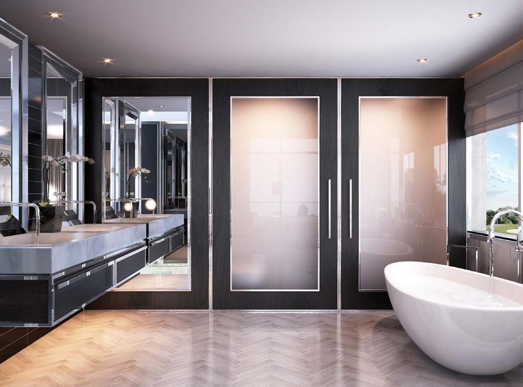 EXPERTLY FINISHED STUNNING IN FORM AND FUNCTION In Trump PRVT homes, the expansive bathrooms are designed to be a pleasure to the senses, using the finest fixtures and fittings.
