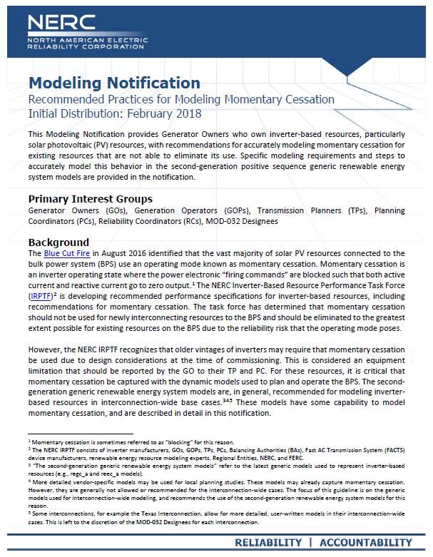 be addressed for models in planning and operations studies Developed