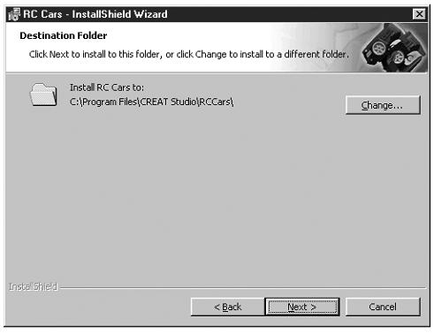 5. Press "Next >". Choose directory to install the program 6. Choose directory to install the game in the installation window.