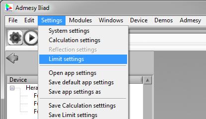 Go to Settings, Limit settings.