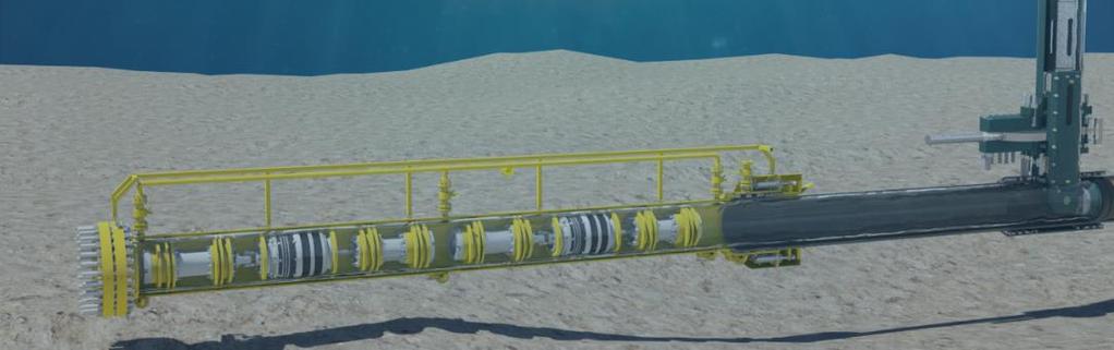 After the subsea launcher was connected to the pipeline, nitrogen was injected into the launcher to purge all the seawater out of the pipeline section behind the BISEP.