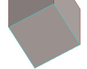 Move the mouse just inside the bottom face of the block.