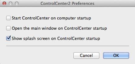 ControlCenter2 Dezactivarea caracteristicii Încărcare automată 8 Dacă nu doriţi ca aplicaţia ControlCenter2 să ruleze automat la fiecare pornire a calculatorului Macintosh, procedaţi astfel: a Faceţi