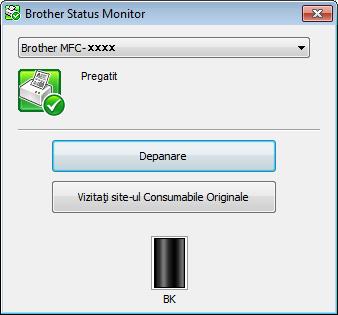 Imprimarea Status Monitor (Monitor stare) 1 Utilitarul Status Monitor (Monitor stare) este un instrument de software configurabil pentru monitorizarea stării unuia sau a mai multor dispozitive şi vă