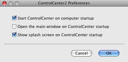 ControlCenter2 Dezactivarea caracteristicii Încărcare automată 10 Dacă nu doriţi ca aplicaţia ControlCenter2 să ruleze automat la fiecare pornire a calculatorului Macintosh, procedaţi astfel: a